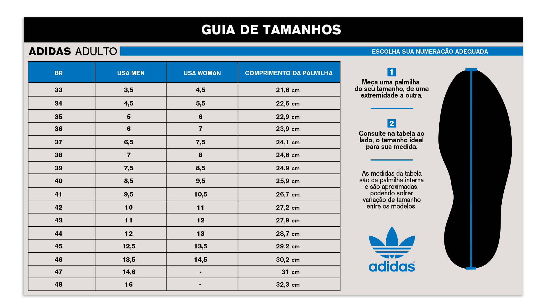 Tamanho Tenis Adidas Em Cm | ppgbbe.intranet.biologia.ufrj.br
